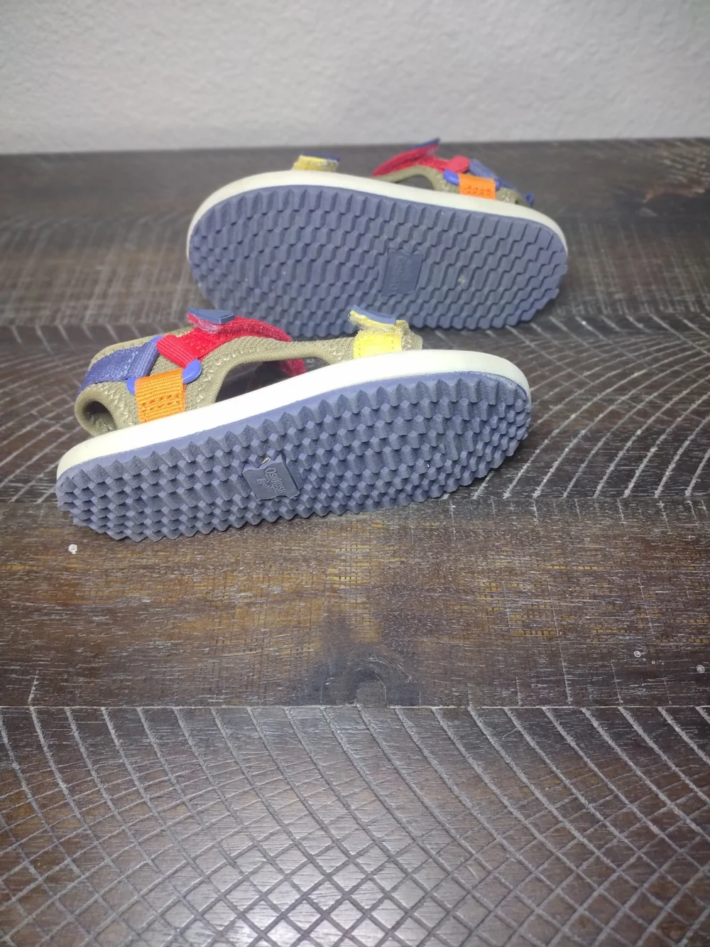 Kids Multi-Color Adjustable Sandals - Red, Yellow, Blue
